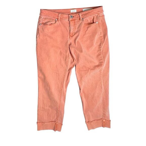 J. Jill Authentic Fit Cropped Petite Jeans sz 8P Light Orange Casual Coastal - Picture 2 of 11